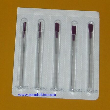 Акупунктурные иглы с серебряной ручкой и трубкой 100шт