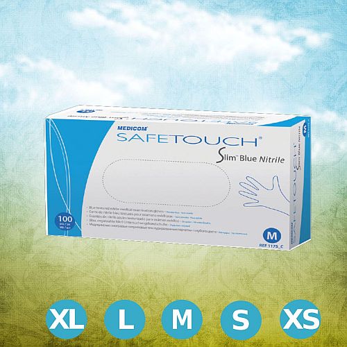 Перчатки нитриловые голубые 1000штук