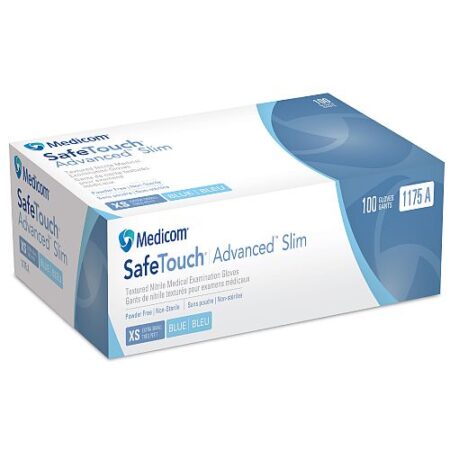 Перчатки нитриловые голубые 100штук